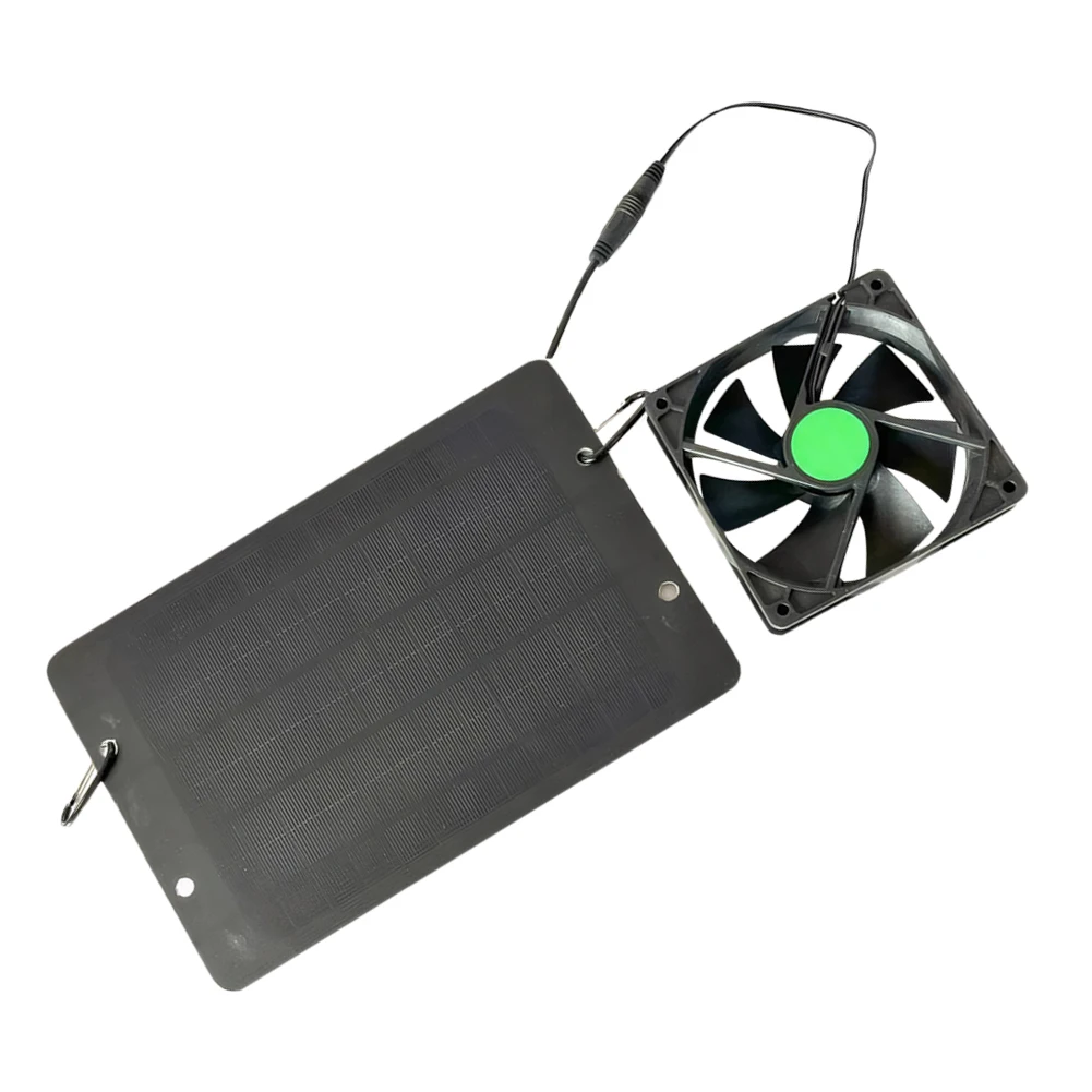 

12V 10W Solar Panel Powered Fan Air Extractor Mini Ventilator Solar Power Controller Ventilation Fan for Dog Kennel Chicken Coop