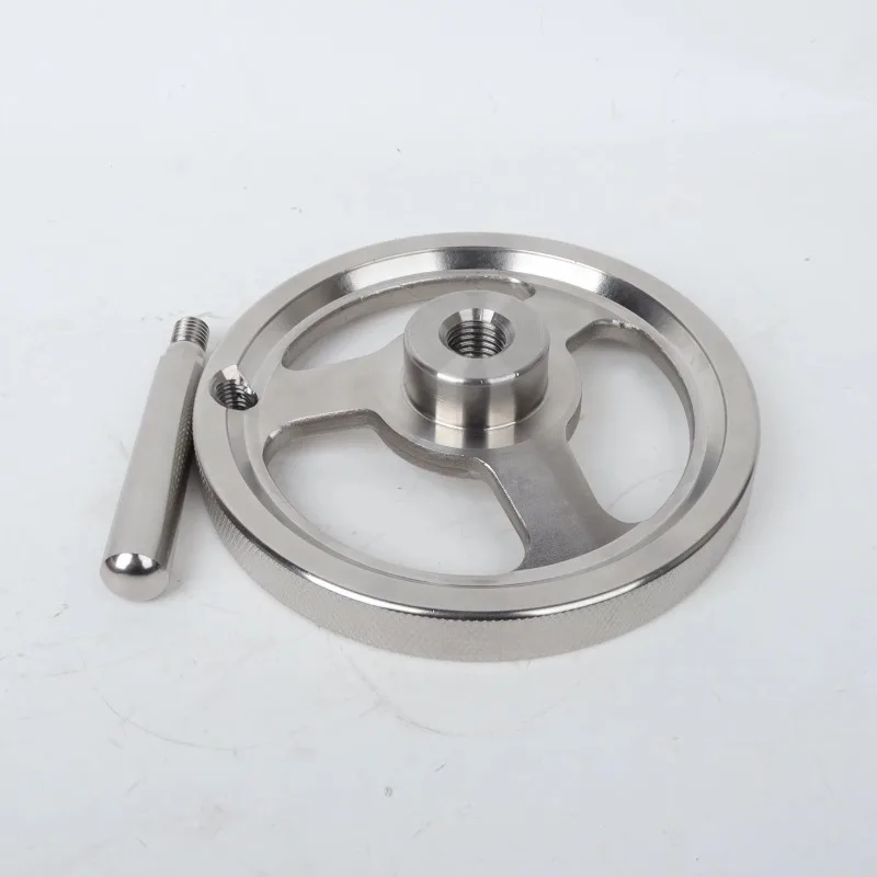 Industrial machine tool accessories Solid stainless steel handwheel with comfortable handle