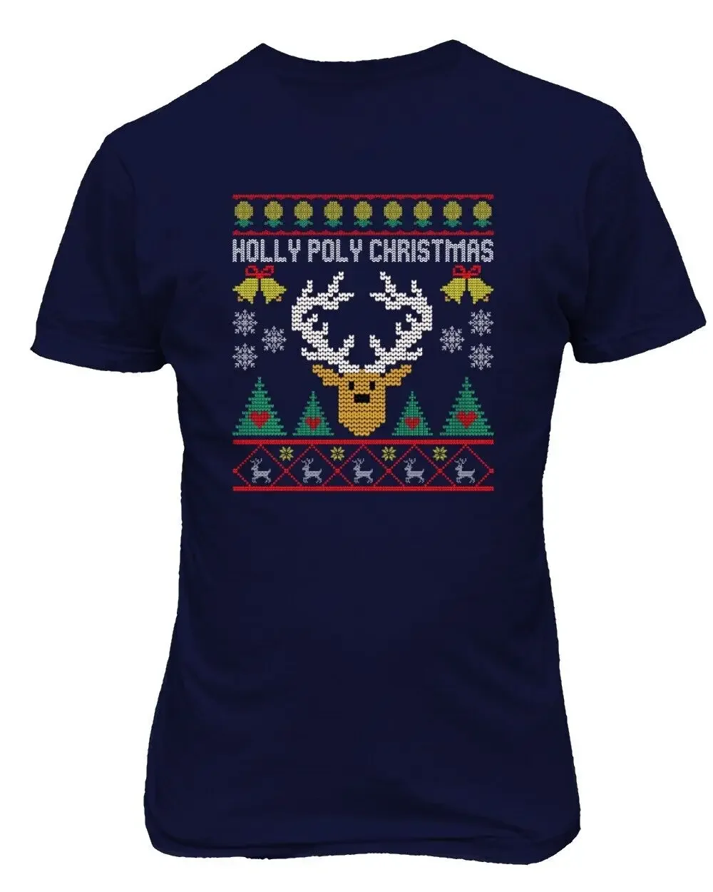 Holly Poly Christmas Party Costume Ugly Xmas Unisex T-Shirt