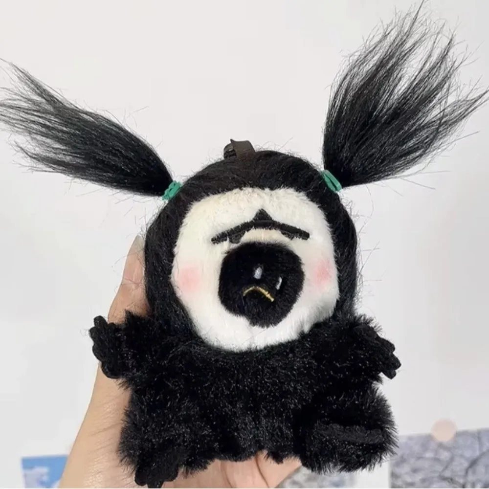 Zabawny pluszowy wisiorek w kształcie białej małpy, 12 cm, miękka zawieszka do torby, wypchana lalka, akcesorium do torby.