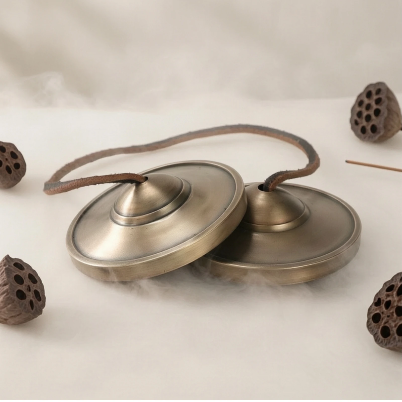 Hand Cymbals Bronze Finger Cymbals Finger Zills Handheld Sagats Small for Practitioners, Meditation, Sound Healing