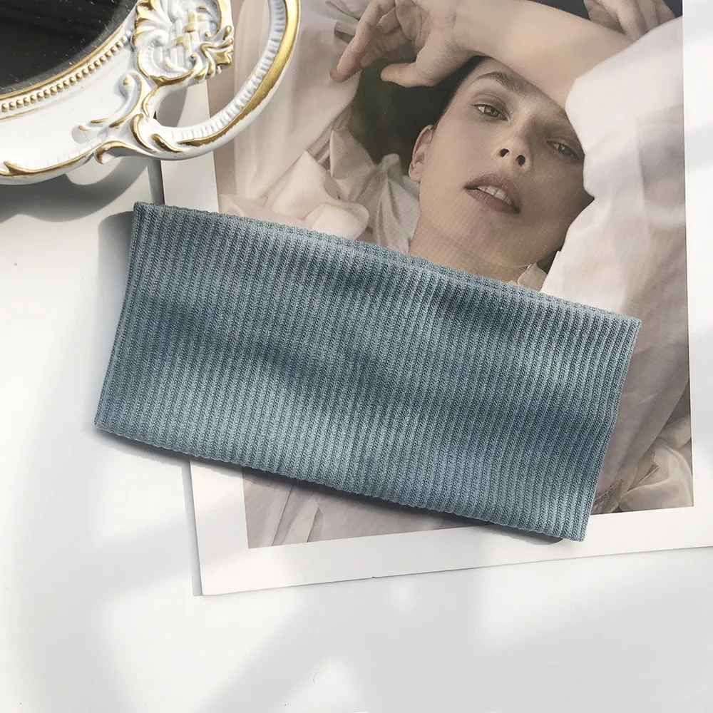 Elastisches gestricktes Yoga-Stirnband, Sportbekleidung, Damen-Haarband in einfacher Farbe, erschwingliches Fre-out-Haar-Accessoire im europäischen Stil