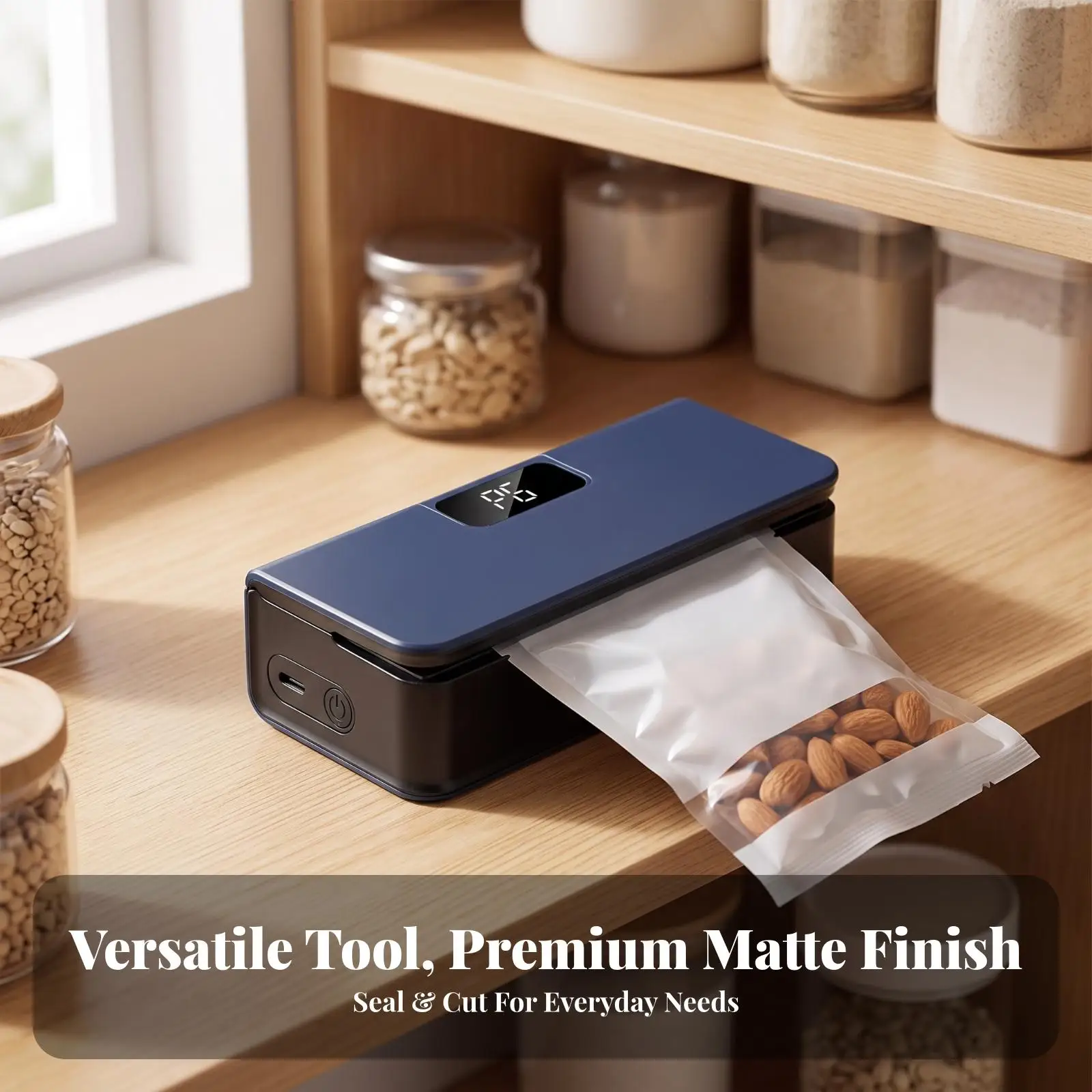 Bag Sealer with Digital Display | Easy to Use, Portable, Handheld Bag Sealer, for Food Storage