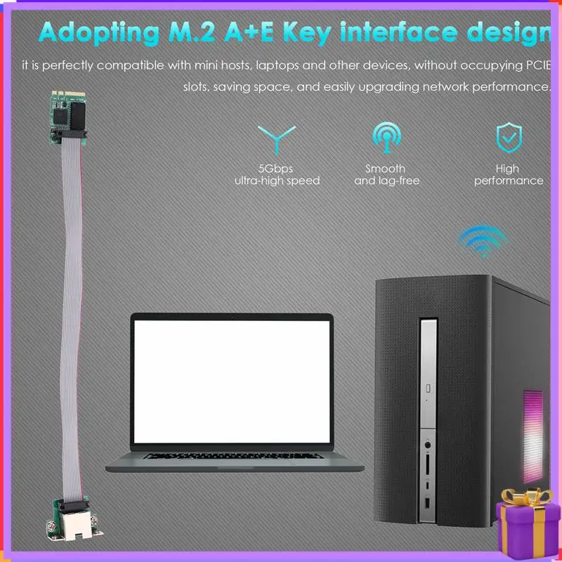 

Advanced M.2 A+E KEY Ethernet Network Card, 5Gbps Gigabit RTL8126, Supports PXE Boot For Windows Platforms