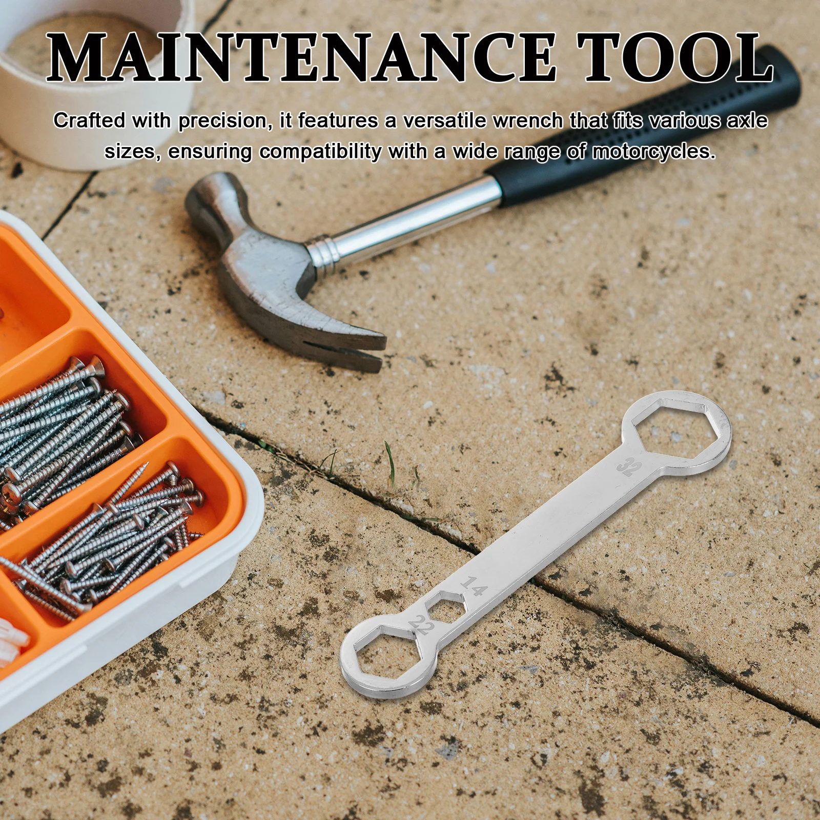 

Motorcycle Axle Wrench 32mm 22mm 14mm Front Rear Axles Tool Durable Precision Disassembly Lightweight Portable Maintenance Parts