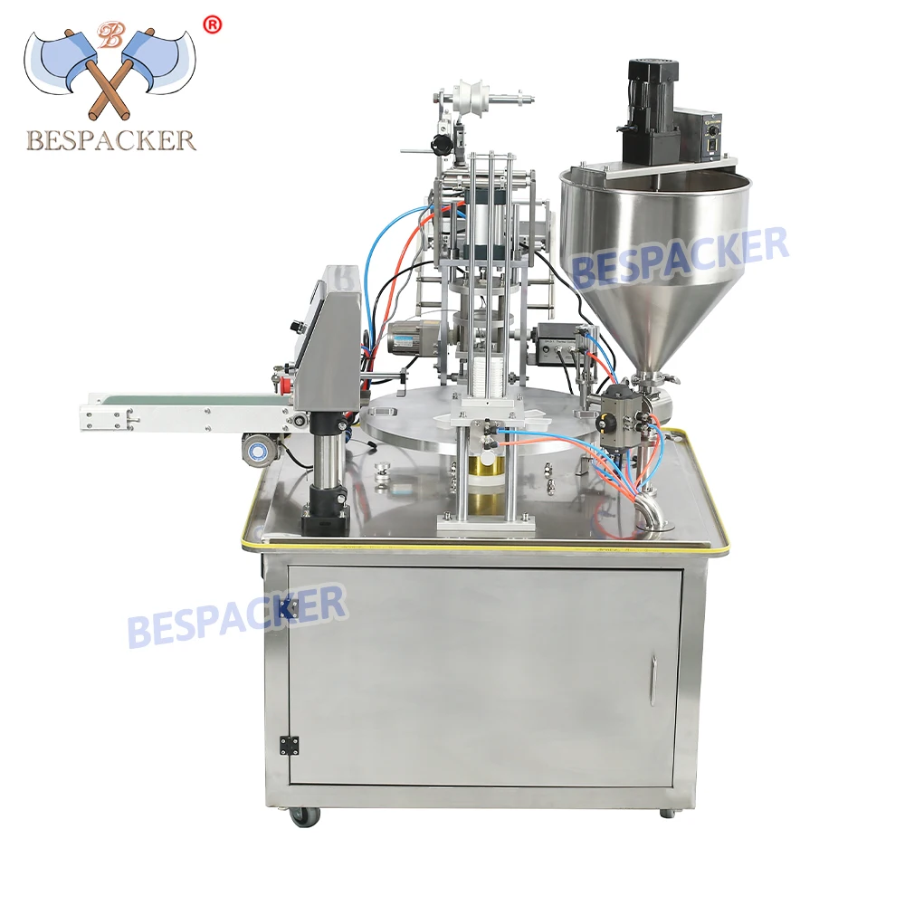 XBG-900 Automatic Plastic  Yogurt Mineral Water Cup Filling Sealing Machine