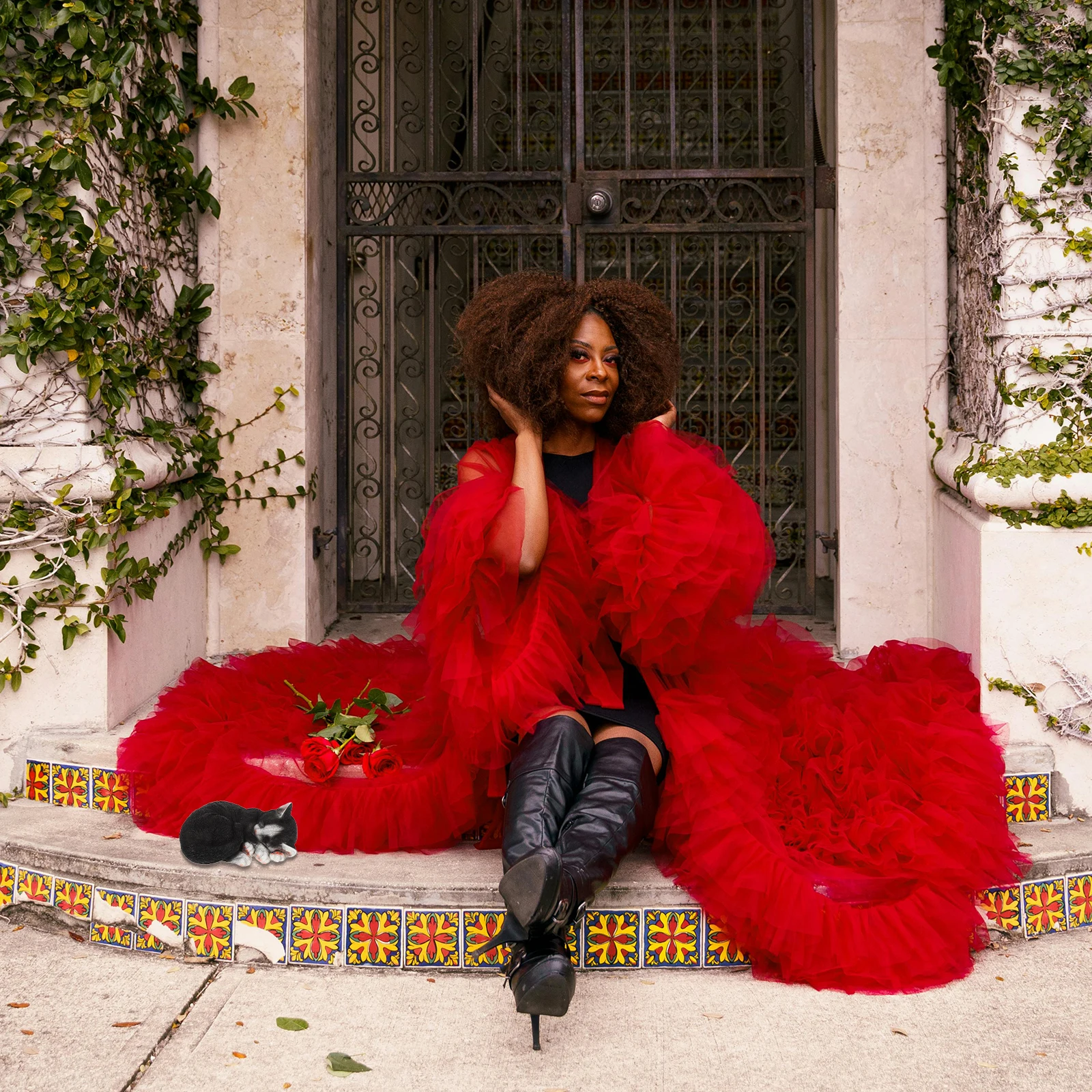 

Realistic Resin Sleep Cat Statue Garden Outdoor Sculpture Decoration for Yard Patio Lawn Villa Indoor Desktop Decor Item