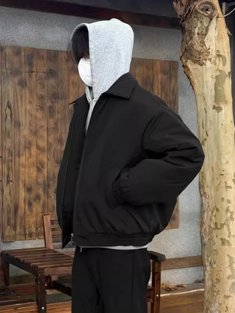 

American Sle Tee-Proof Jaet Cotton Coat Men Winter Thiened ort Baseball Sle Cleanfit Jaet Cotton Outerwear