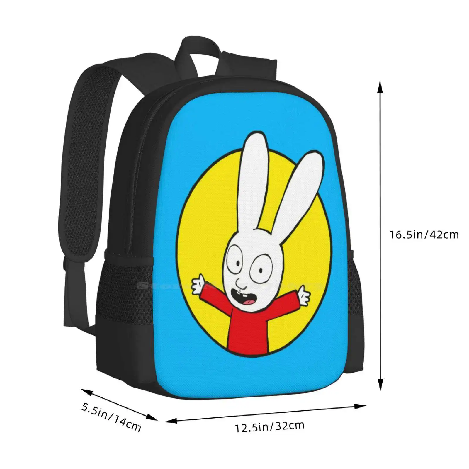 Mochila escolar Simon para niños, bolsa de moda, conejo, espectáculo de dibujos animados, gran oferta