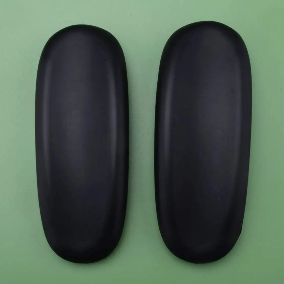 2Pcs Armrest Arm Pad Cap Cover Cushion for Office Gaming Swivel Chair Black PU Leather