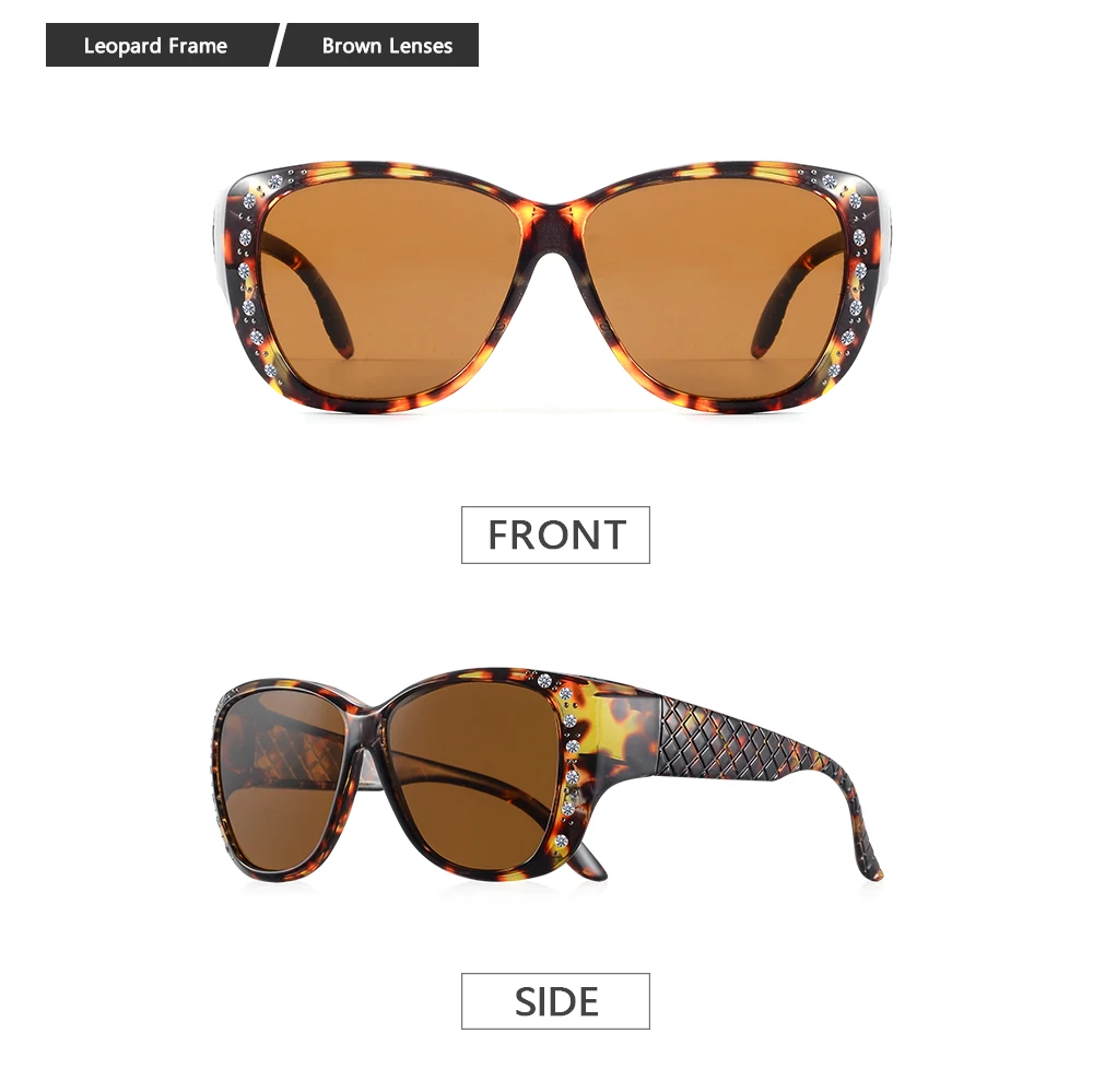 CRIXALIS Fit Over Cover Brillen Multifunktions-Sonnenbrille Damen Übergroße Fahrbrille Sonnenbrille UV-Schutz – Detail 6