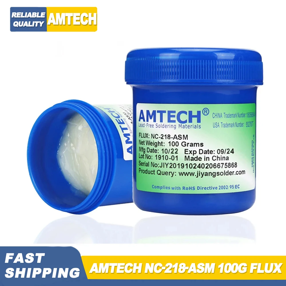 AMTECH NC-218-ASM Flux 100% Original Can Check the Authenticity Tin for Welding Solder Paste Rma218 Flux for Soldering Welding