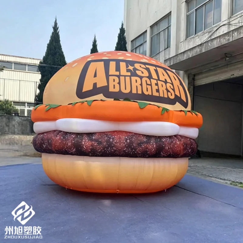 

Inflatable hamburgers, which can be used for advertising decoration in shopping malls, and can be customized with logos.