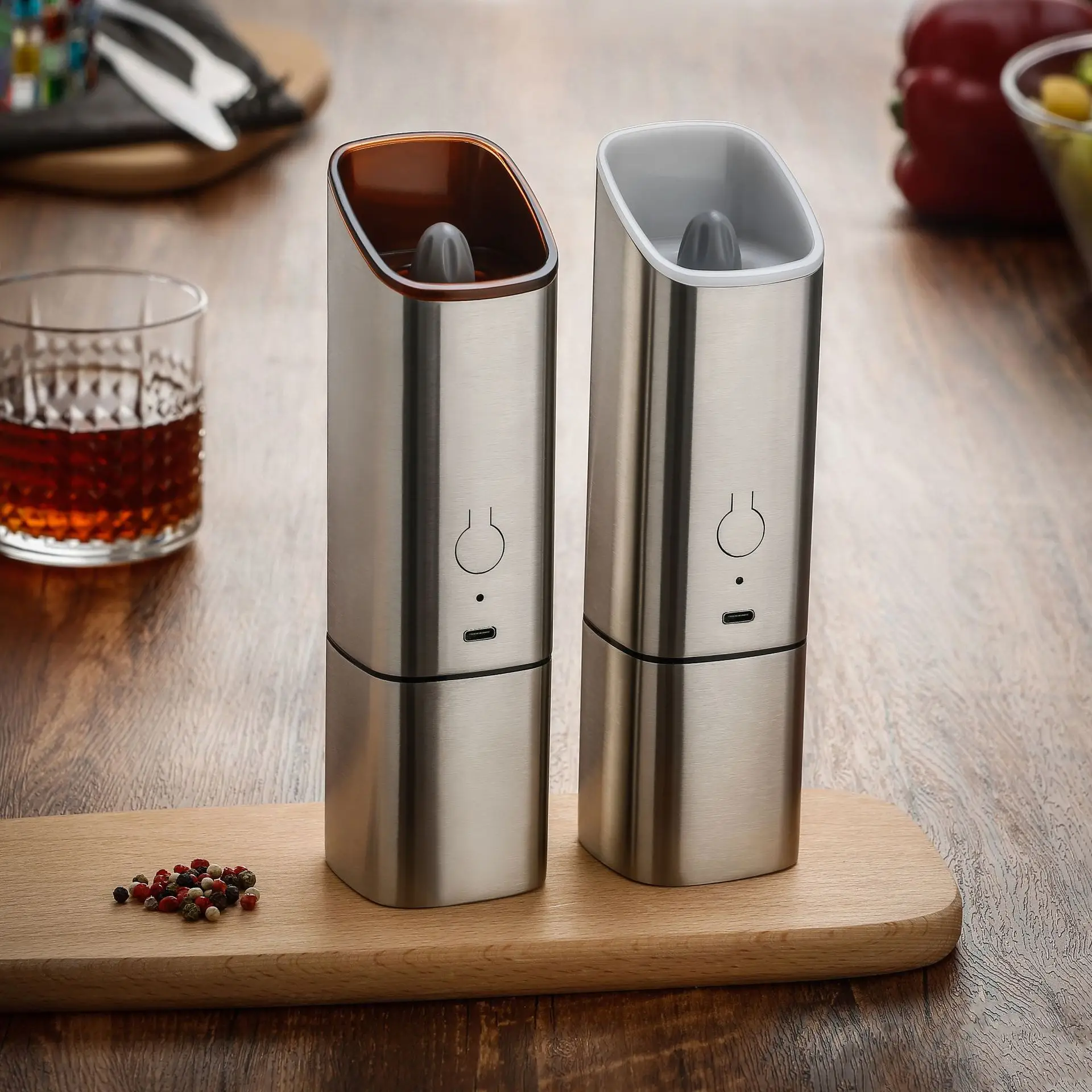 

Rechargeable Pepper Mill, Electric Gravity Sensitive Pepper Mill