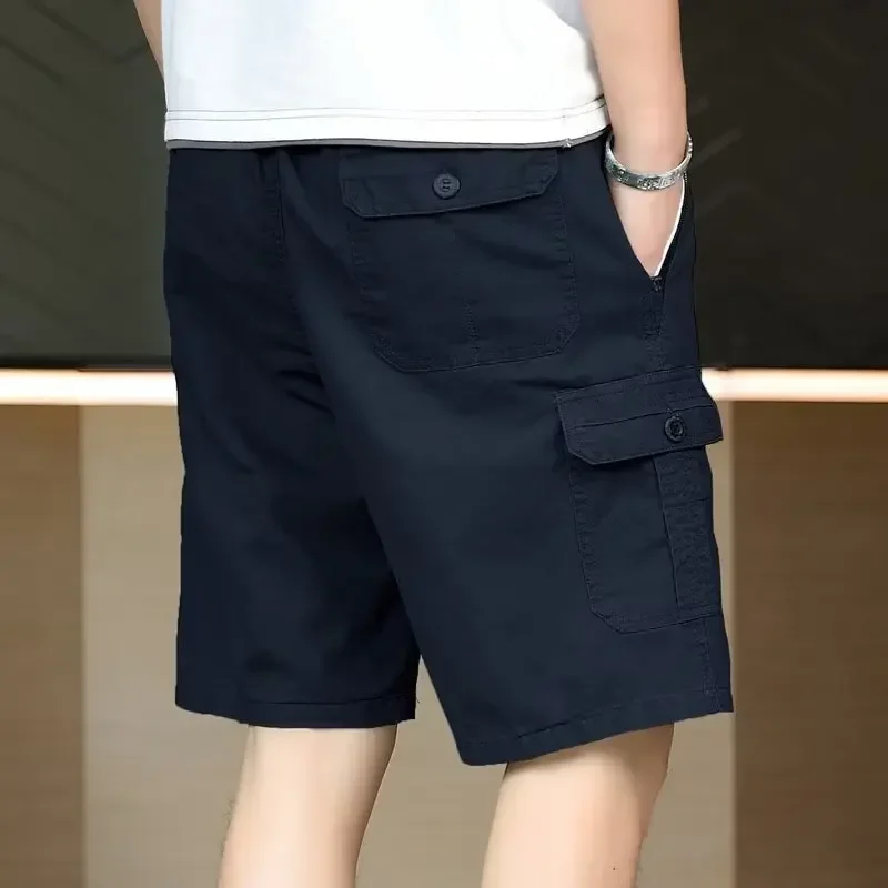 Summer Shorts Men's Five Quarter Cotton Shorts Loose Workwear Pockets Large Toe Sports Shorts Large Size Pure Cotton Shorts