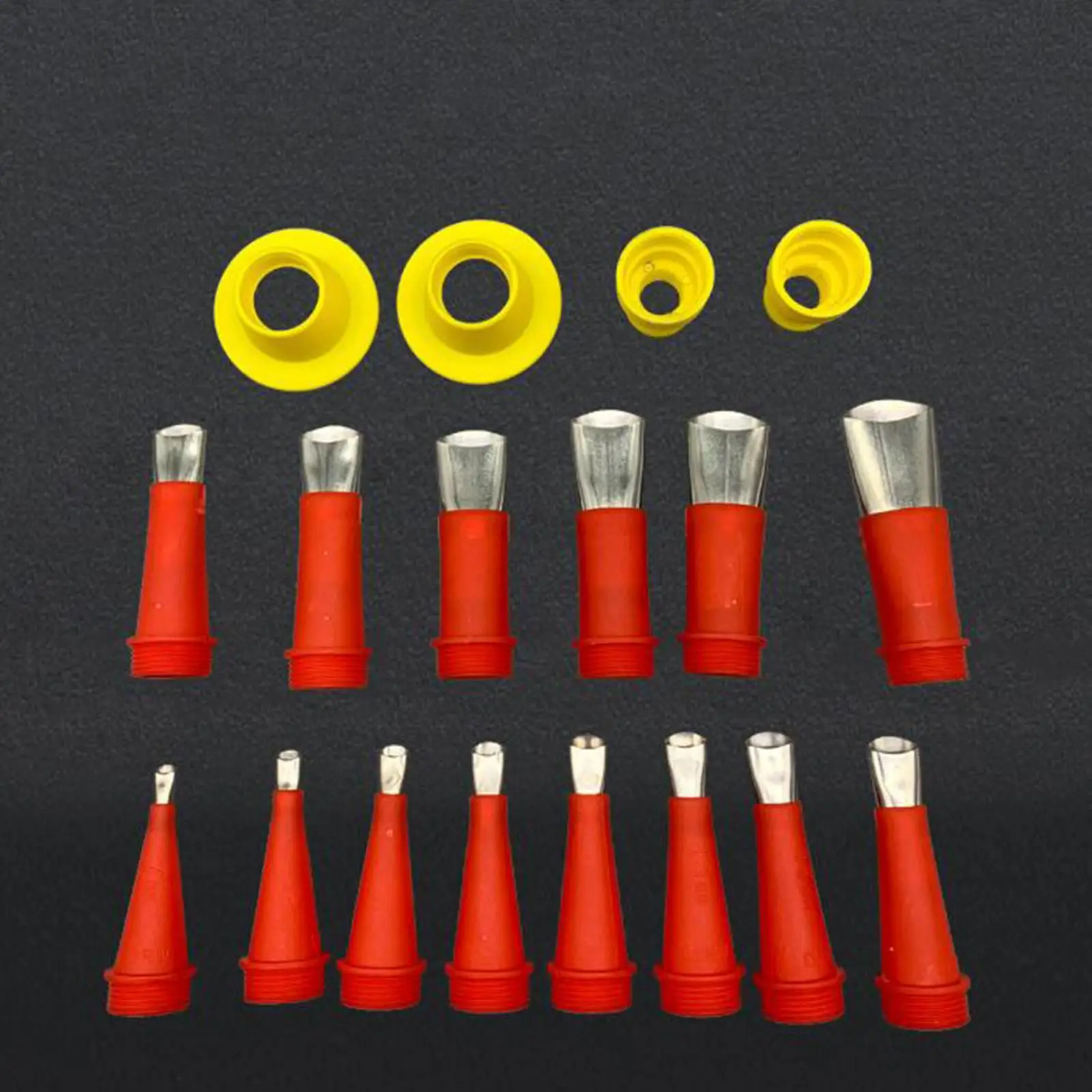 18PCS Caulking Gun Set With Stainless Steel Caulk Nozzle Glue Applicator Tool Silicone Sealant Finishing Tool Construction Tool