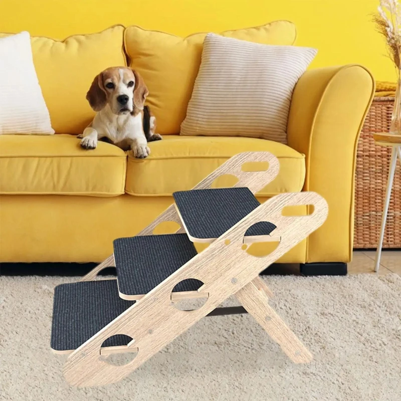 

Dog Stairs Pet Ladder Lightweight Dog Stairs for Small Dogs Extra Wide Pet Steps for Cats Older Dogs Sofa Dogs Injured Couch