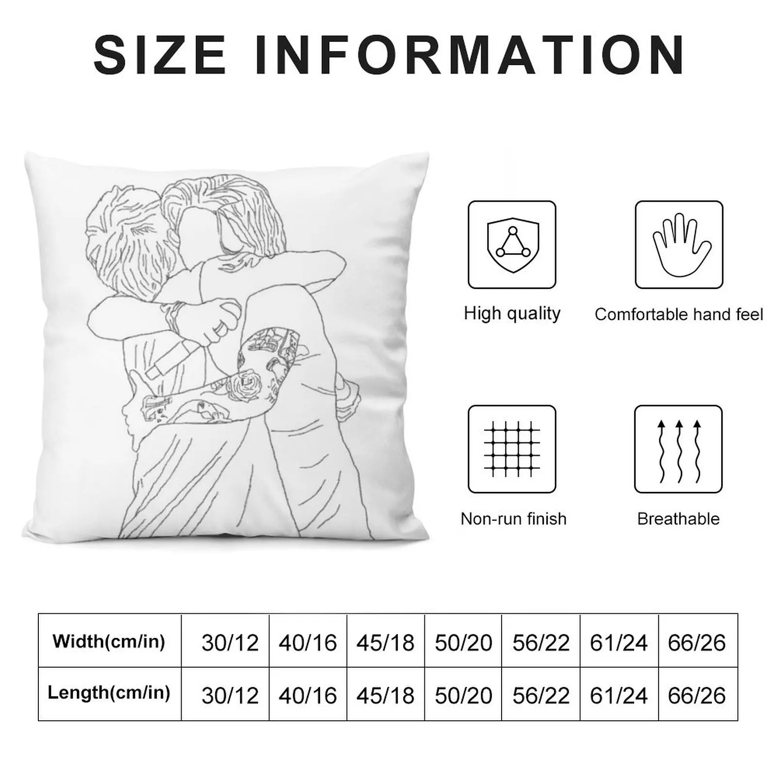 Larry Stylinson Hug Throw Pillow Luxury Sofa Cushions Decorative Cushions Pillow Case Christmas pillow