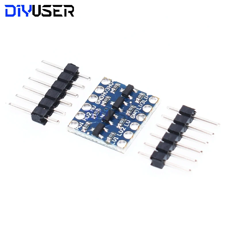 DIYUSER 10 قطعة 4 قناة IIC I2C محول المستوى المنطقي وحدة ثنائية الاتجاه 5 فولت إلى 3.3 فولت