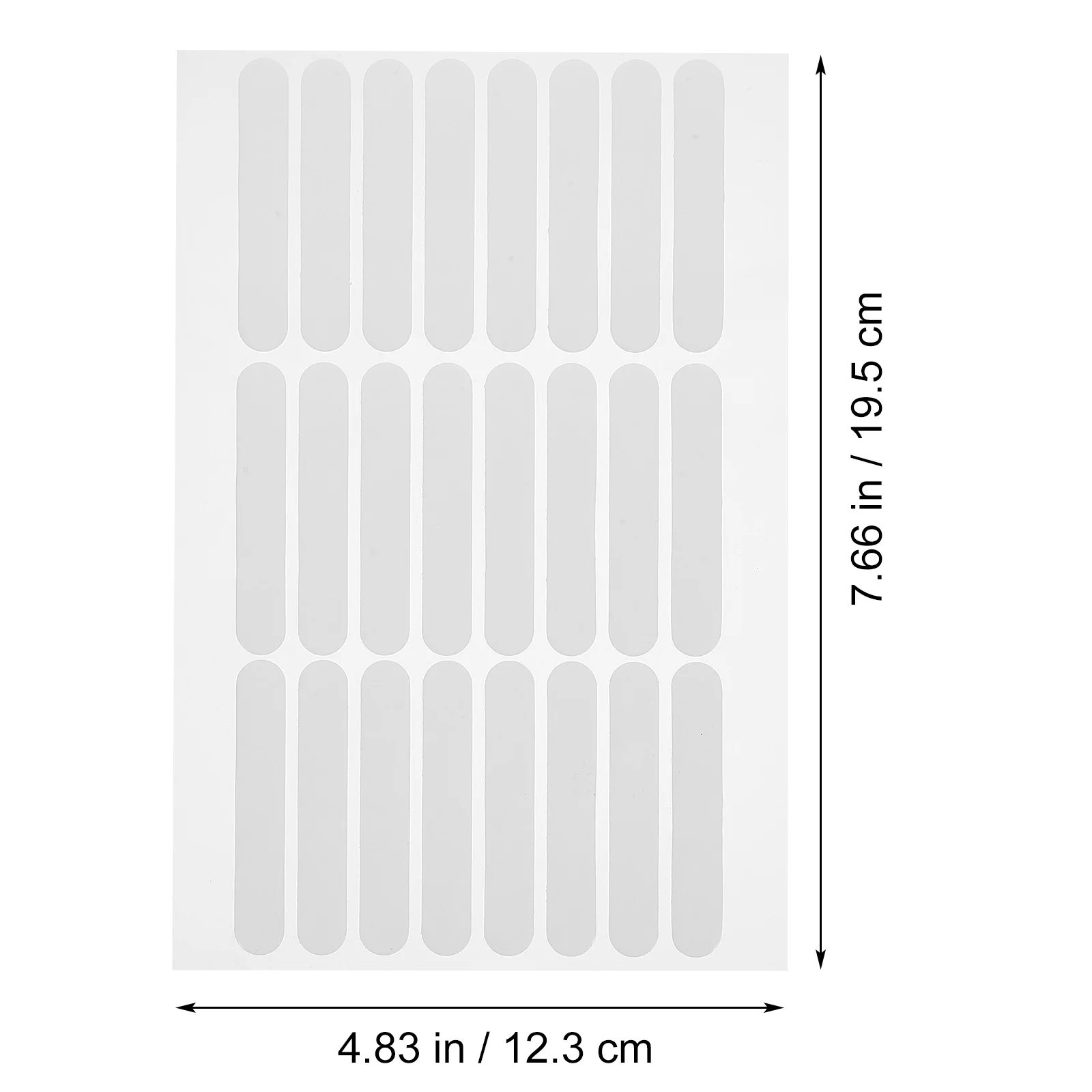 4 Sheets White Out Tape Crystal Manicure Showing Double-sided Nail Display Fully Transparent Strip Displaying Tool