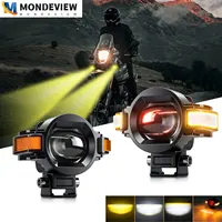 MONDEVIEW M15 foco para motocicleta 140W alta potencia 6000K luz blanca 12000LM luz de circulación diurna de alto brillo luz antiniebla