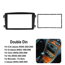New High Quality Car Radio Fascia For Mercedes W203 W209 2 Din Car Radio Fascia DVD Panel Frame DVD Panel Frame DVD Panel Frame