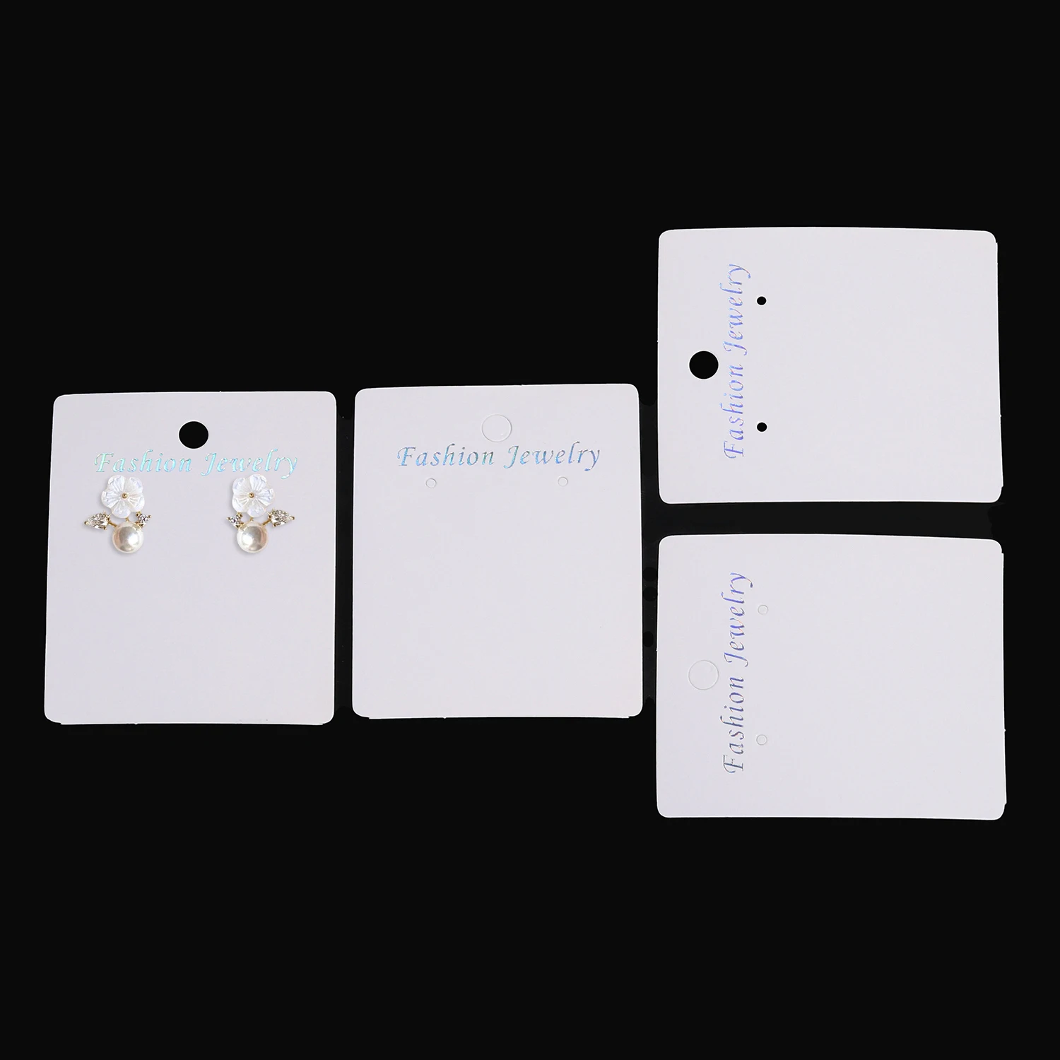 50pcs Minimalist White Cardboard Paper Packing Card Earrings Packing Display Card DIY Stud Earrings Retail Price Tag Label
