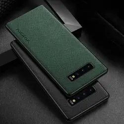 Case for Samsung Galaxy S10 Plus Lite S10E 5G funda Cross pattern Leather cover Luxury coque for galaxy s10 plus case
