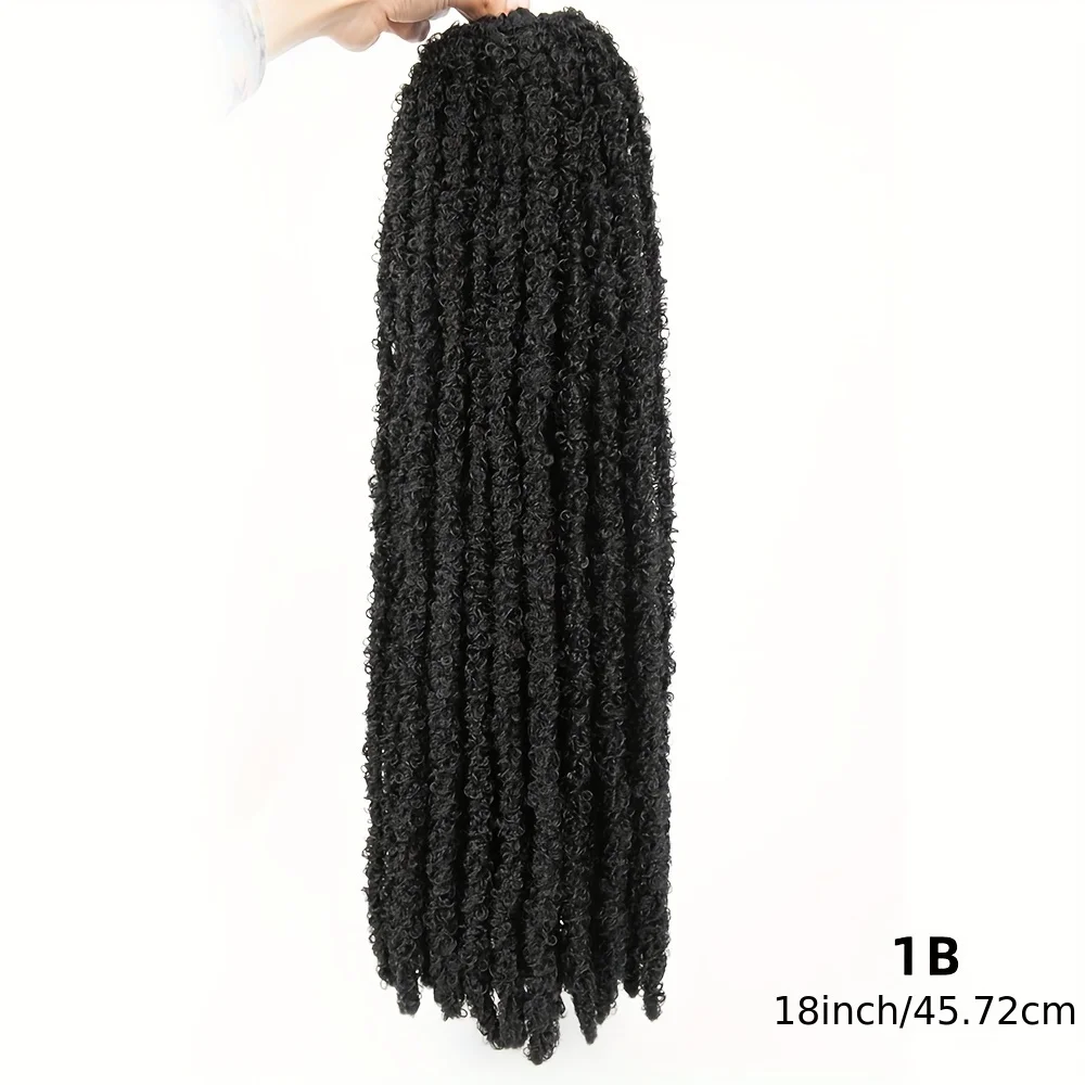 7packs Handmade 30Inches Butterfly Locs Crochet Hair - 10Strands Synthetic Hair Extensions, Dreadlocks Faux Locks Crochet Braid