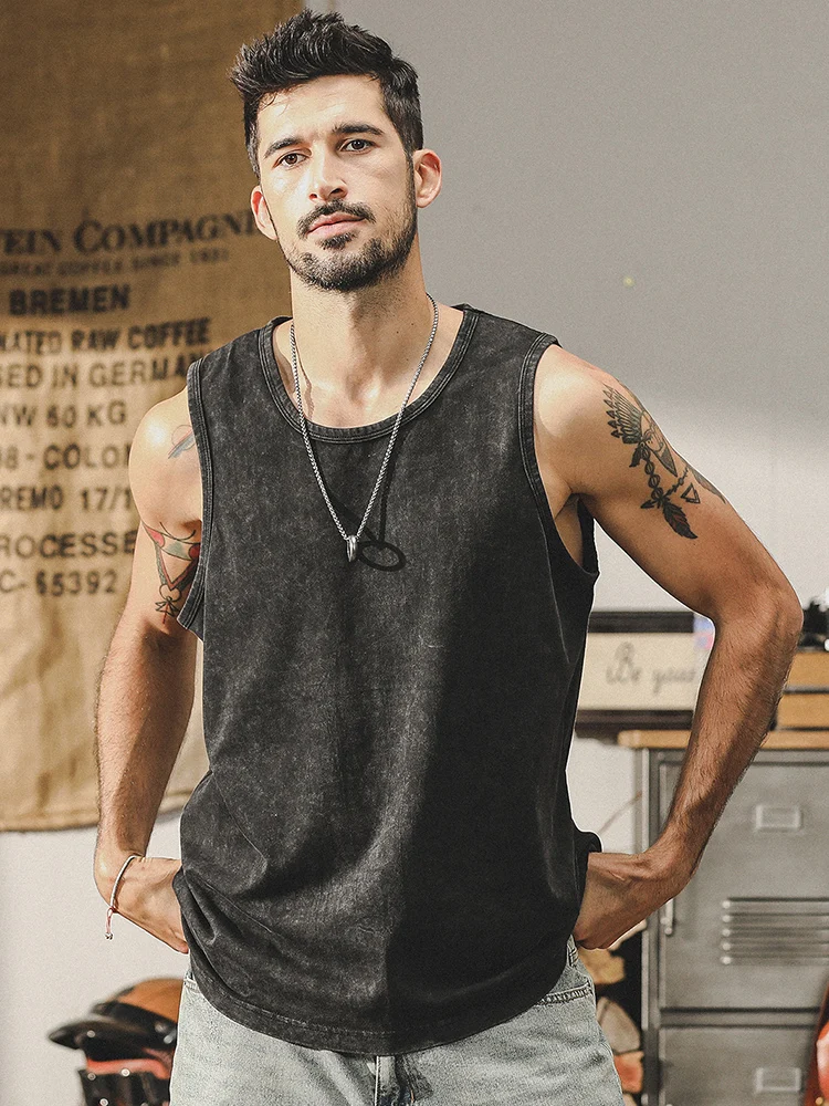 

Jieren снежинка с восковым принтом, свободный крой в американском стиле ретро, мужской хлопковый жилет, футболка Svel, повседневный дышащий летний топ