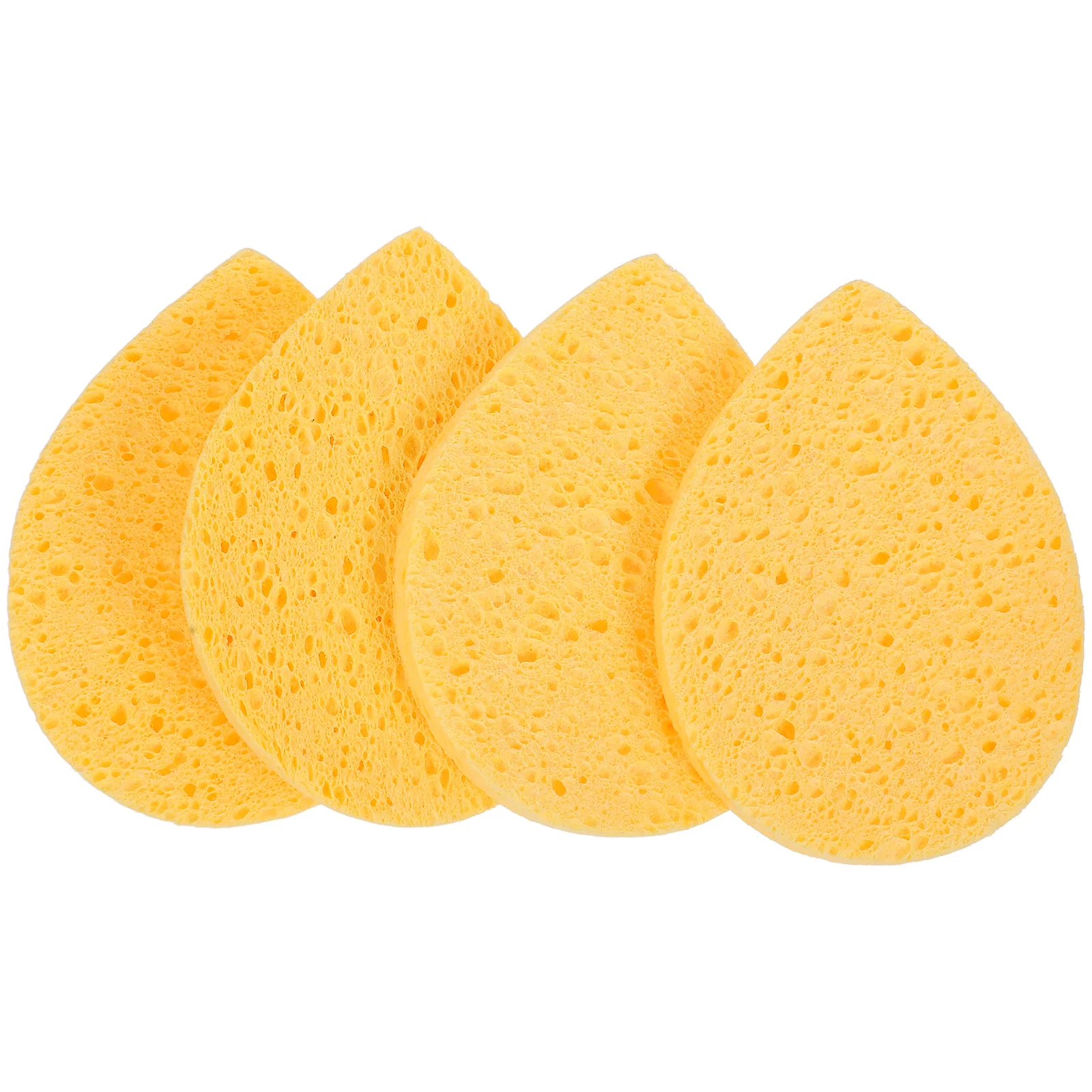 4Pcs Compact Exfoliating Sponge Facial Pads Multi-Use Face Cleaner Travel Accessories Facial Sponges Exfoliating Sponge