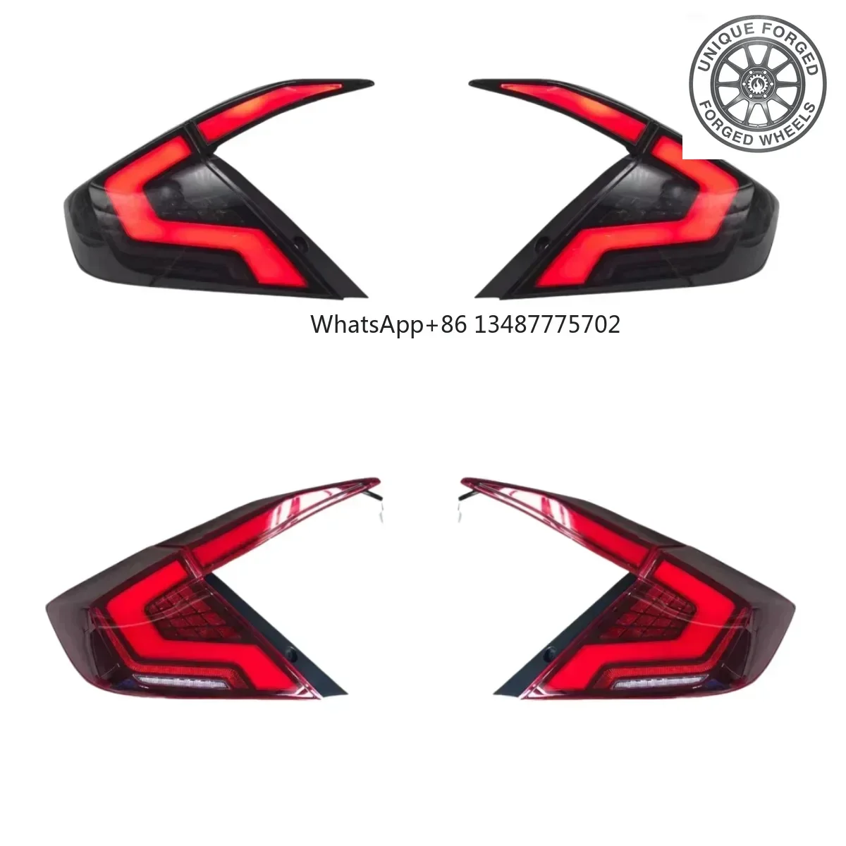 26style LED Taillights Assembly For Honda civic 10th 16-19 modified Running light Brake light Turn signal Backup light Car Acces