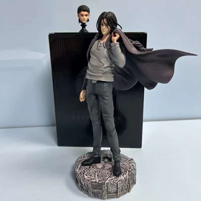 Nueva Figura de Anime de Ataque a los Titanes de 30 cm, Figura de Acción de Eren Jaeger, Estatua del Cuerpo de Exploración Jaeger, Muñeco de Juguete para Navidad