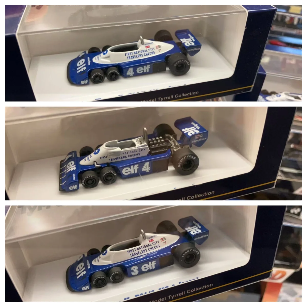 

1:64 KYOSHO Tyrrell F1 P34/2 6-колесный эльф # 3 # 4-литая под давлением модель автомобиля, коллекция ограниченного выпуска, игрушки для хобби