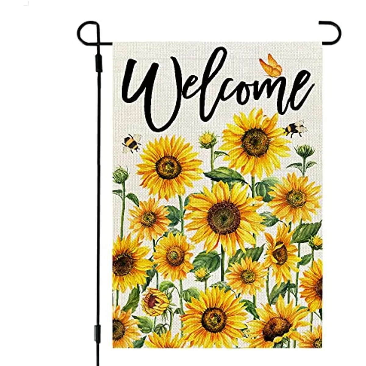 

Summer Floral Garden Flag Sunflowers 12x18 Inch Double Sided for Outside Welcome Burlap Small Yard Seasonal Decoration