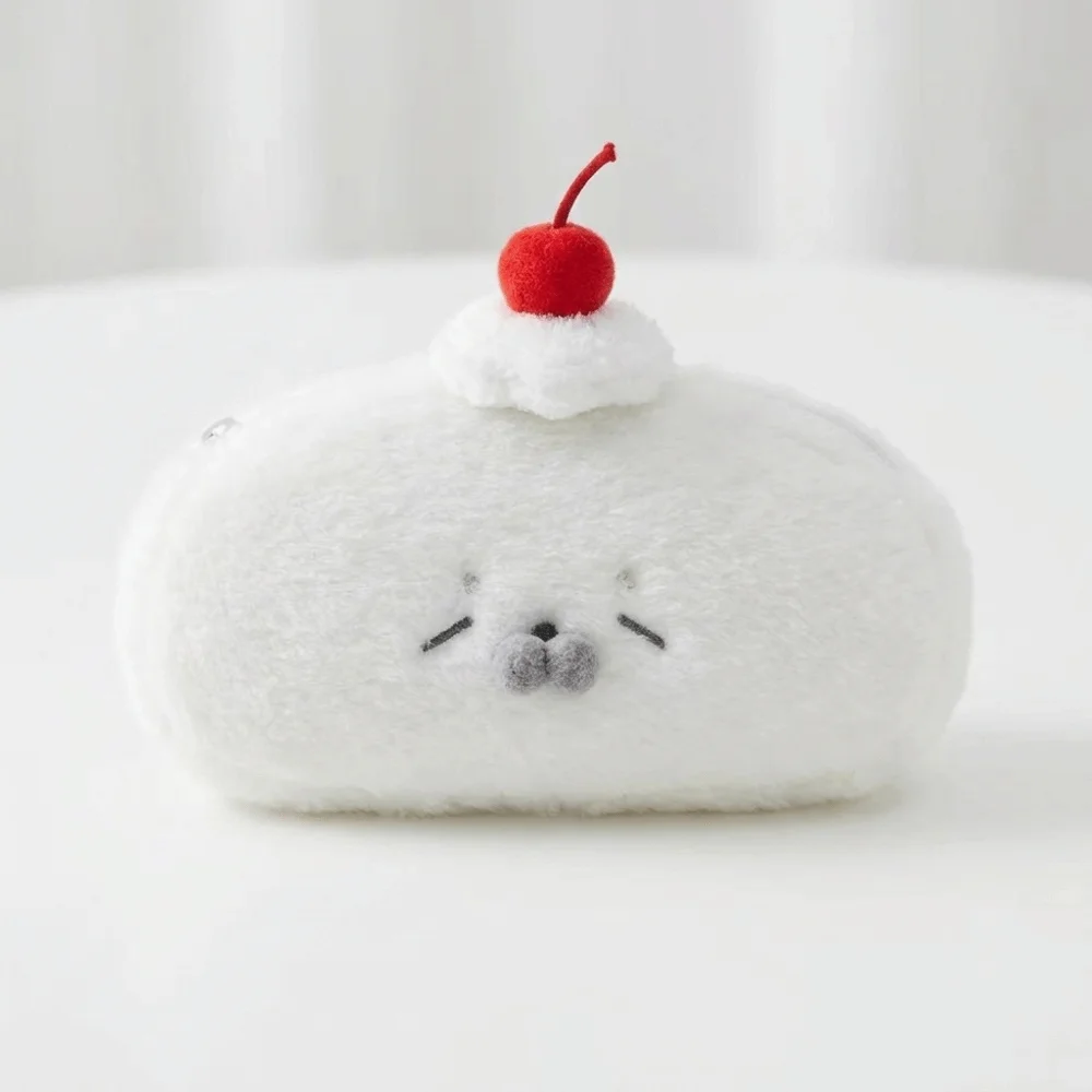 Large Capacity Little Seal Pencil Case Simulation Texture Animal Seal Pen Pouch Kawaii Style Material Stationery Storage Bag