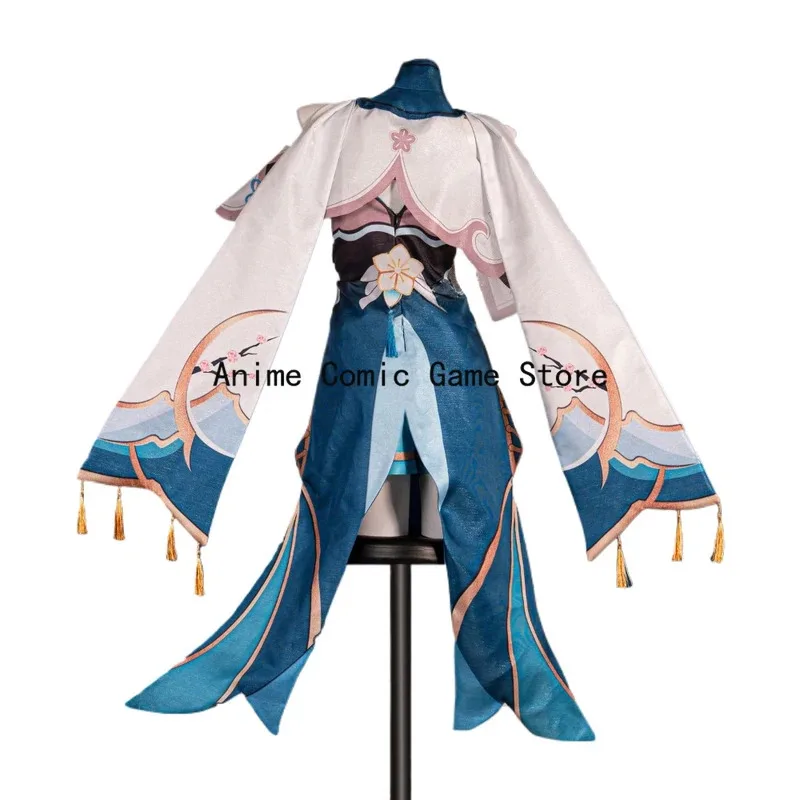 Az15Ruan Mei Honkai ستار السكك الحديدية تأثيري فستان مُصمم حسب الطلب شعر مستعار Ainme لعبة مثير الصينية شيونغسام حفلة الهالوين الزي للنساء