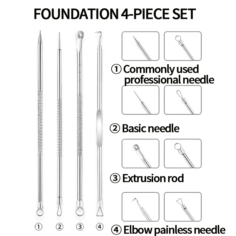 Acne Needle Blackhead Cell Clip Suit Double-Headed Acne Needle Acne Acne Removal Needle Tweezers Precision Acne Clip Acne Tool