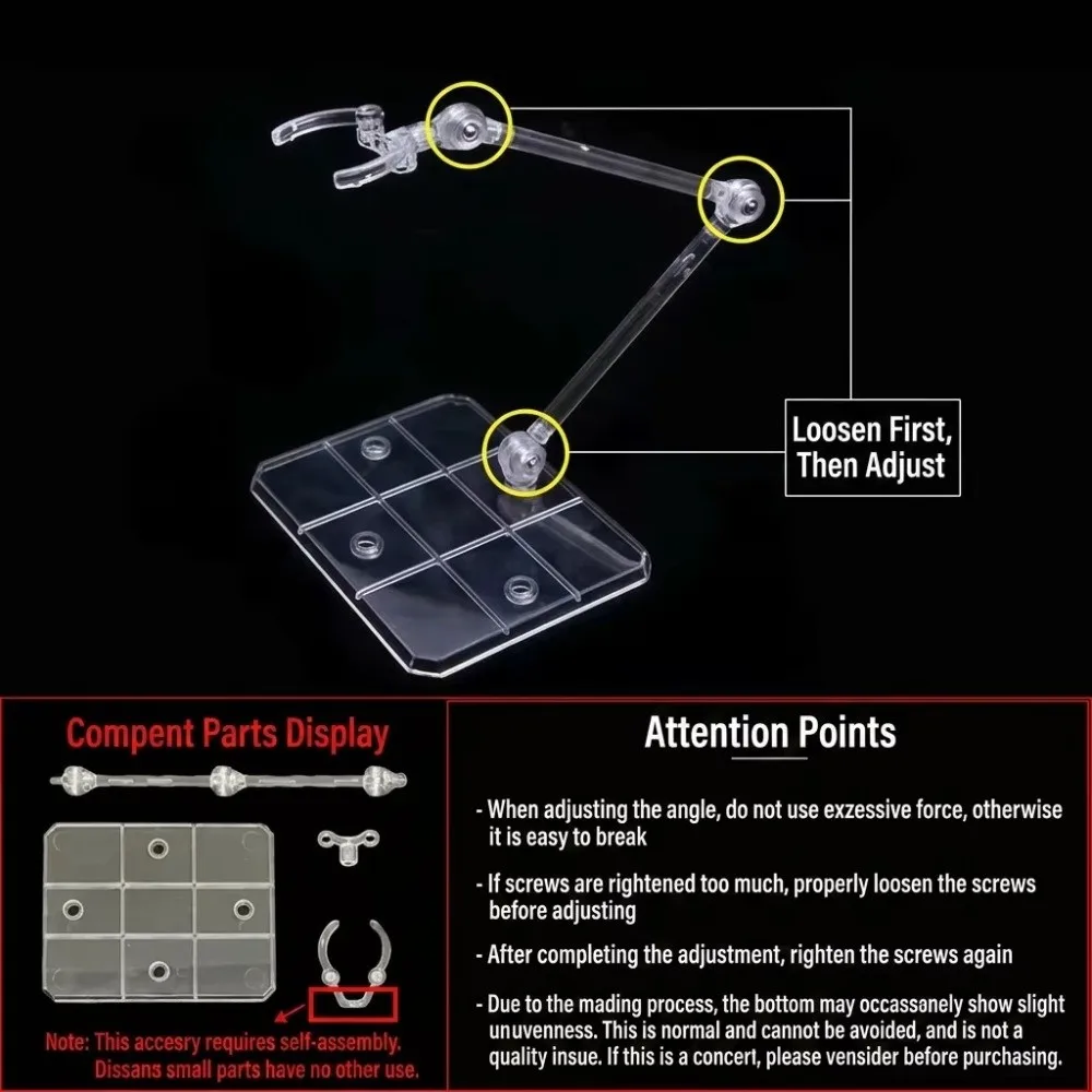 Perfect Transparent Action Figure Display Stand Assembly Rack Action Figure Base PVC Movable Action Base Stand Dolls Accessories
