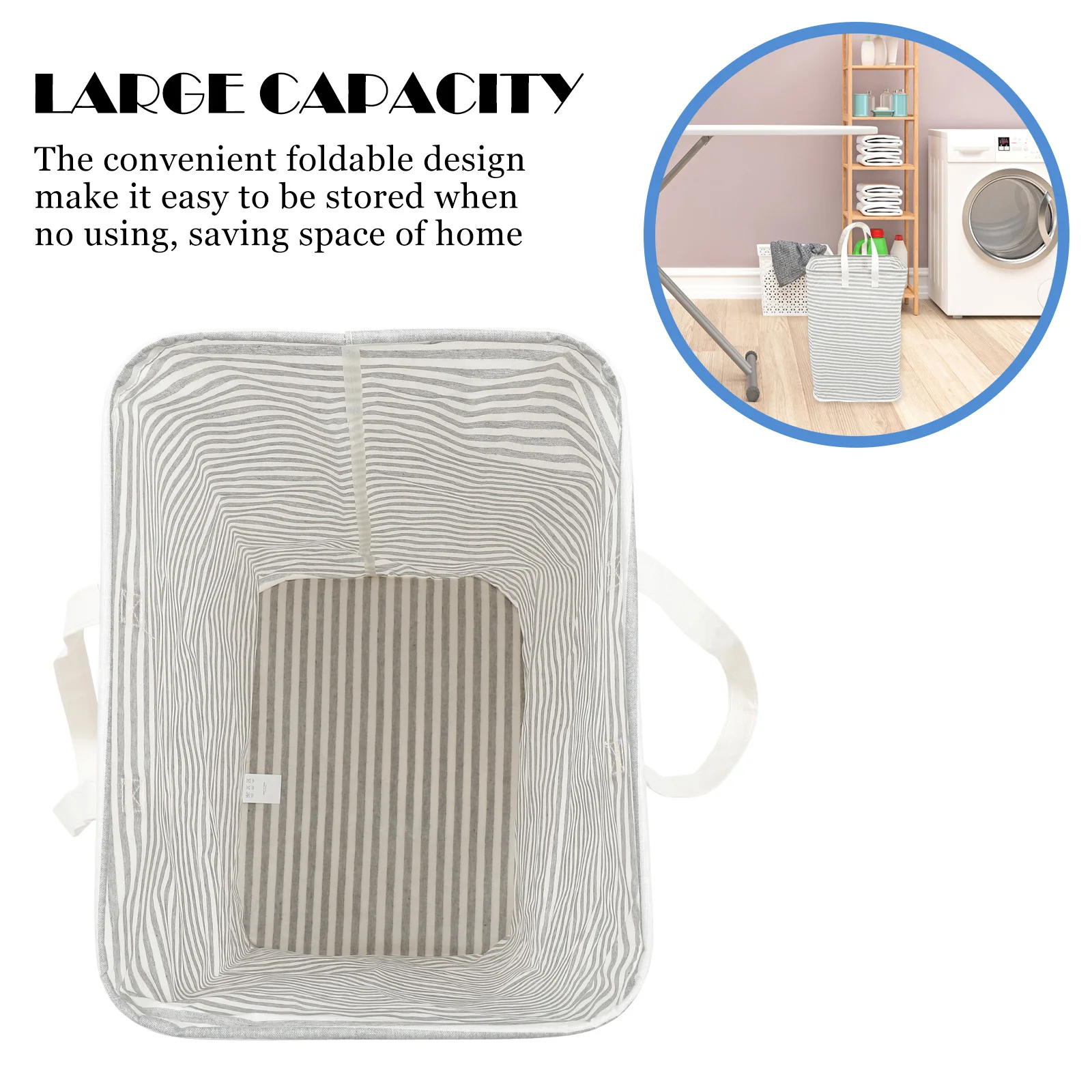 

Folding Laundry Basket Dirt Clothes Holder Cotton Storage Organizer Dirty Foldable s Home Baskets