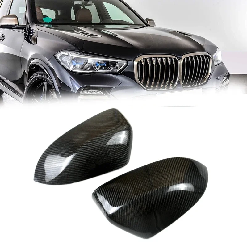 New-Real Carbon Fiber Mirror Cover Rearview Side Mirror Cap For -BMW X3 X4 X5 X6 X7 G01 G02 G05 G06 G07 G08 2018 2019 2020
