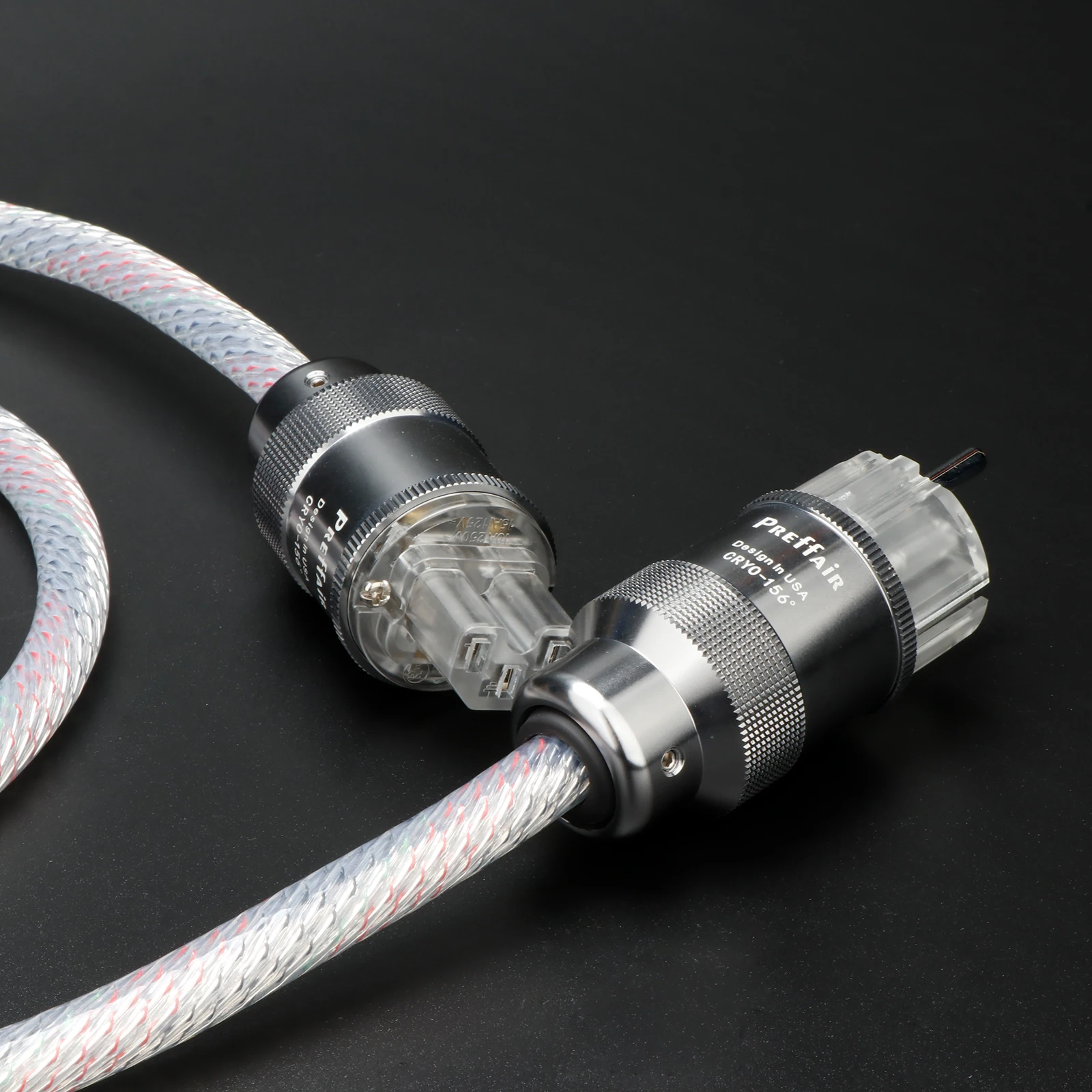 Power Cable HIFI 7N OCC silver-plate Power Cord with EU Plug Amplifier CD Decoder Power Wire