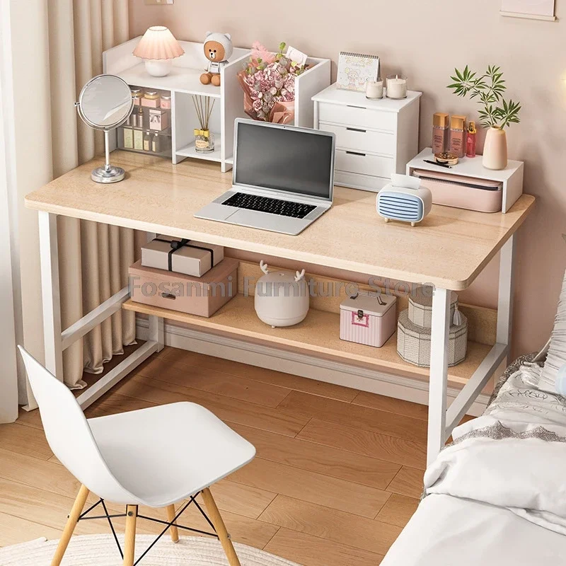 Sturdy Room Students Study Table Wide Desktop Rounded Corners Office Lift Top Table Auxiliary Height Adjustment Side Table