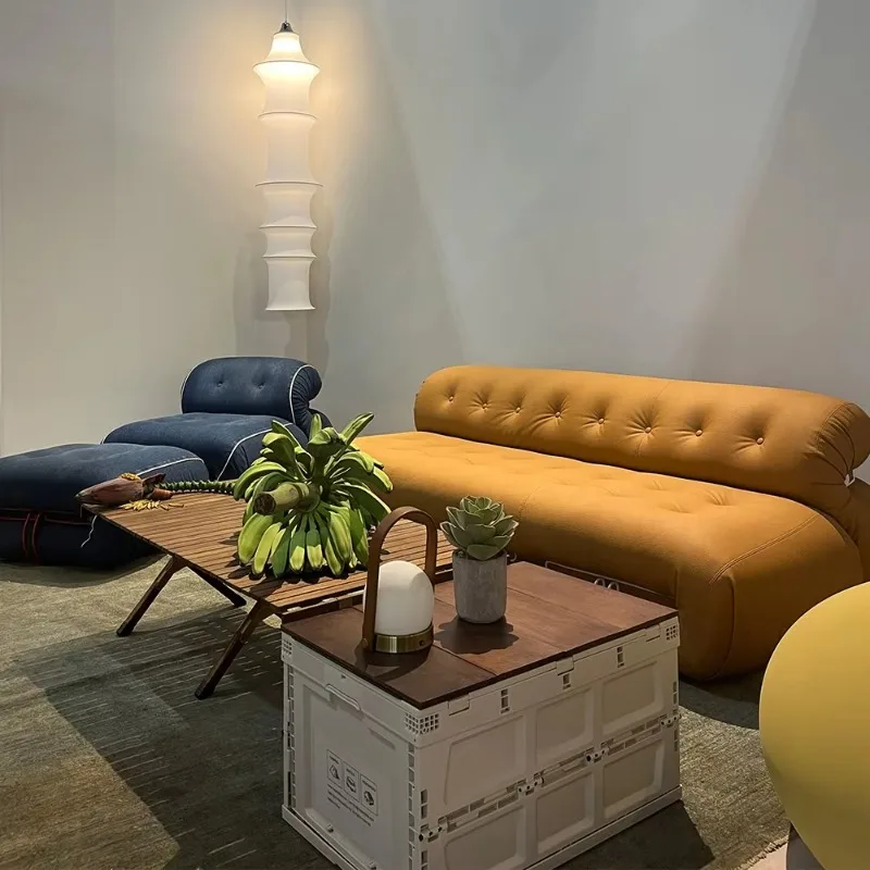 

Nordic retro luxury style, casual lazy sofa, modular combination sofa set