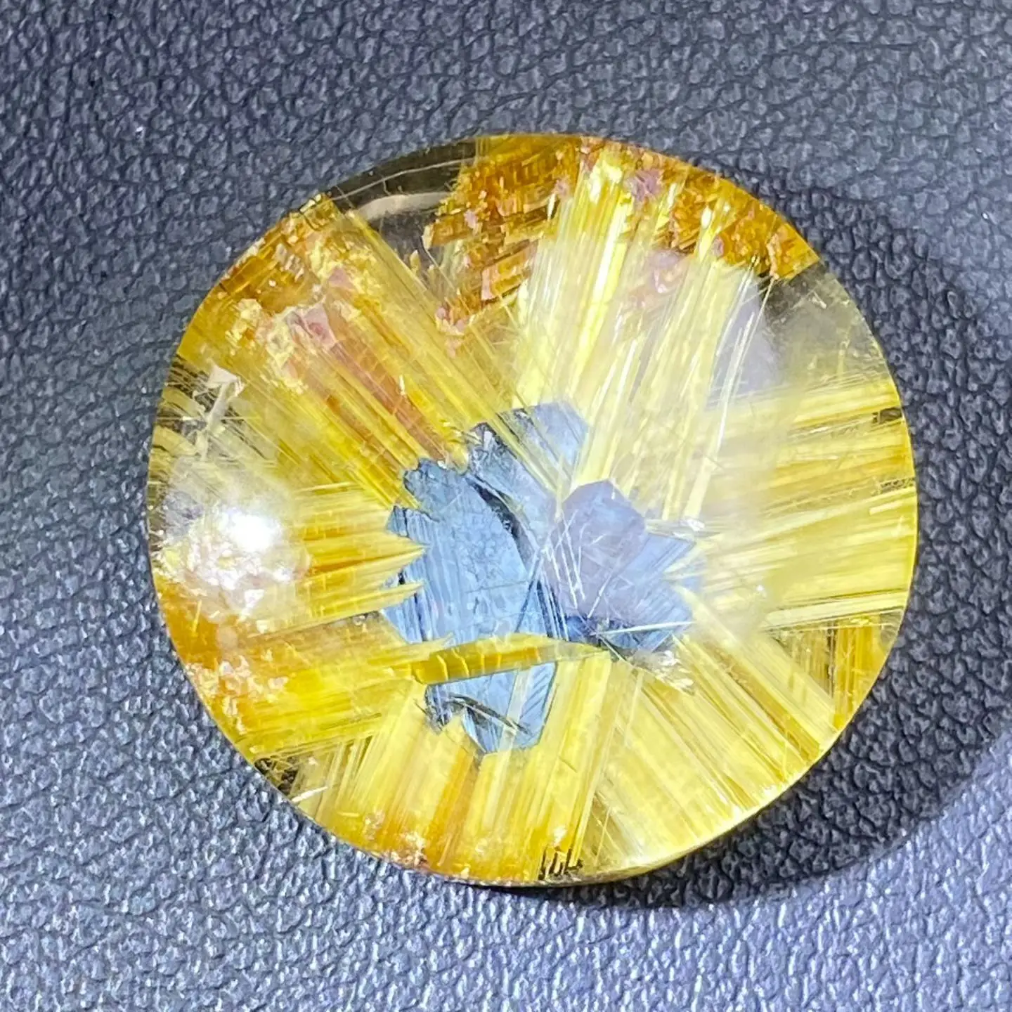 Natural Gold Rutilated Quartz Pendant 21*20*7mm Flower Yellow Rutilated Quartz Jewelry Men Women Brazil AAAAAAA