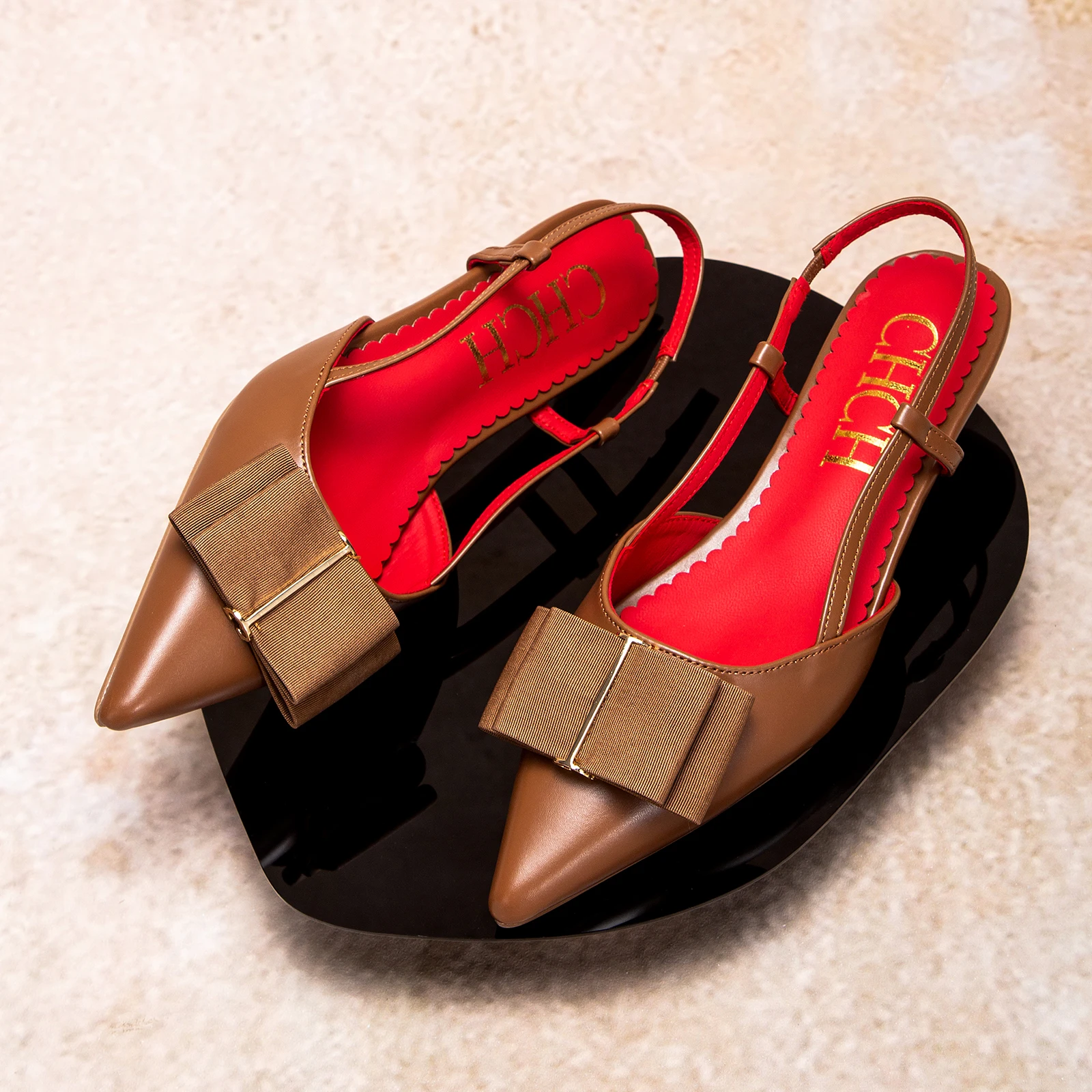 صندل كلاسيكي للسيدات بكعب عالٍ من CHCH بتصميم حزام صيفي جديد كاجوال أنيق للسيدات في مكان العمل