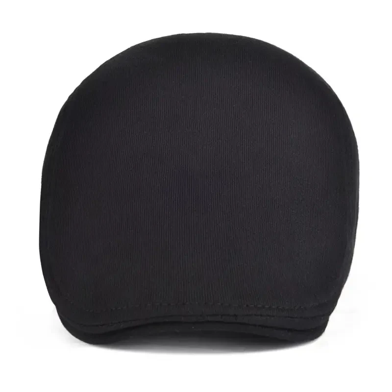 Men berets Fashion Cotton Solid Color Soft Top Casual Newsboy Cap Retro Literary Forward Cap Peak Cap Driver Hat Gift Unisex