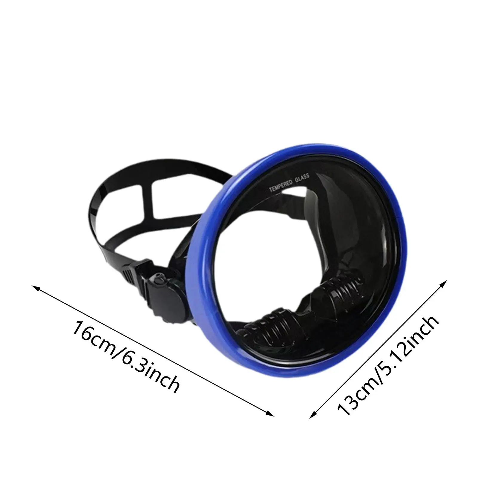 Single Lens Diving Mask Anti Fog Swimming Mask, Leakproof Scratch Resistant Snorkeling Mask Professional Round Dive Equipment