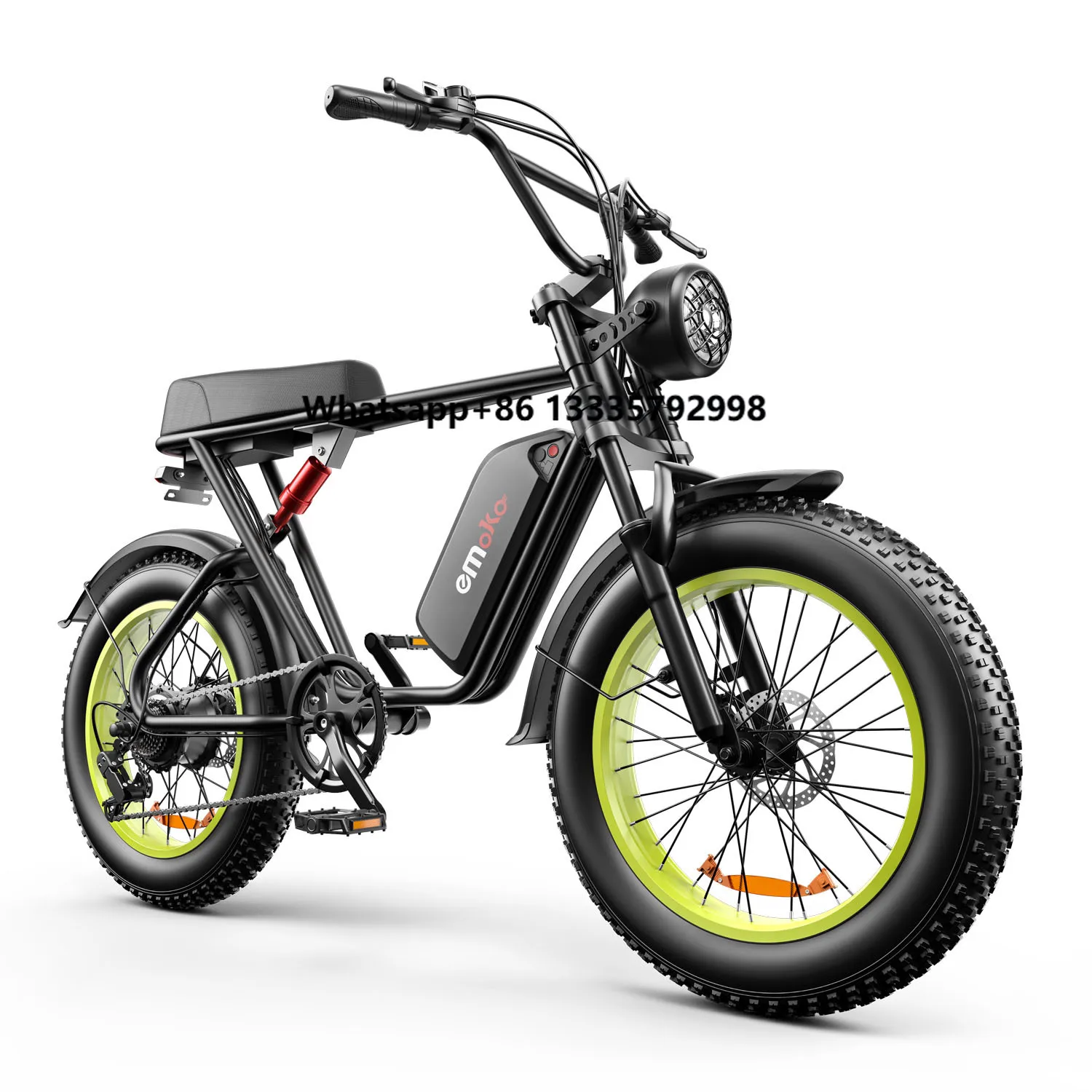 

Emoko 20 Inch Electric Motorcycle Bike 48V 1000W Motor Road EU USA Warehouse Fat Tyre 7 Speed Adult Electric Electronic Speed