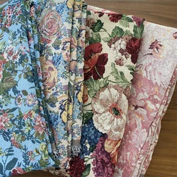Color court style yarn-dyed jacquard plant fabric dress Evening gown sofa set curtain throw pillow fabric picnic mat